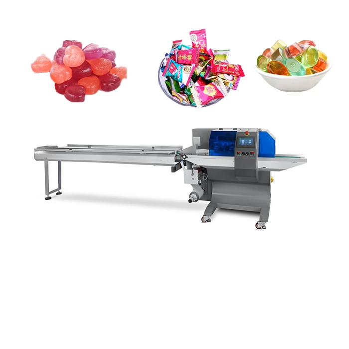 Lower film candy packaging machine